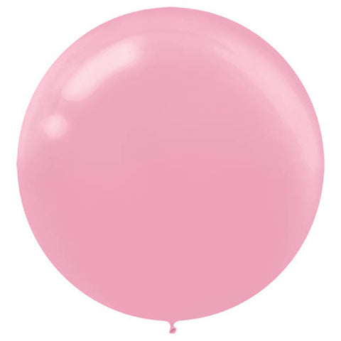 New Pink Solid Color 24" helium quality 4 count Latex Balloons
