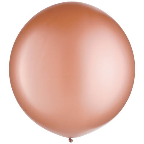 Rose Gold Pearlized Solid Color 24" helium quality 4 count Latex Balloons