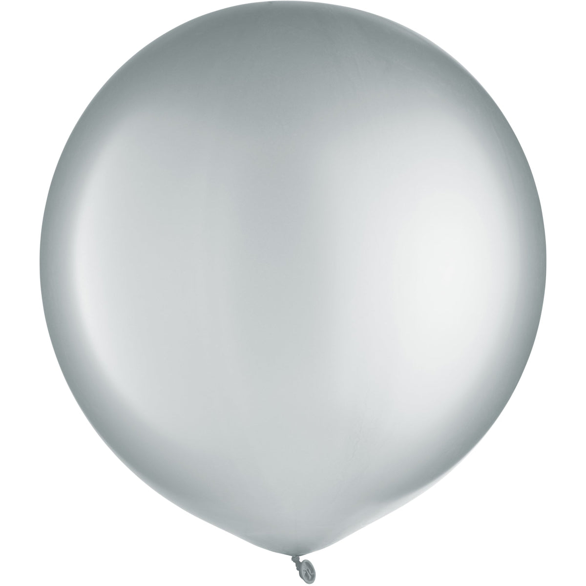 Silver Pearlized Solid Color 24" helium quality 4 count Latex Balloons