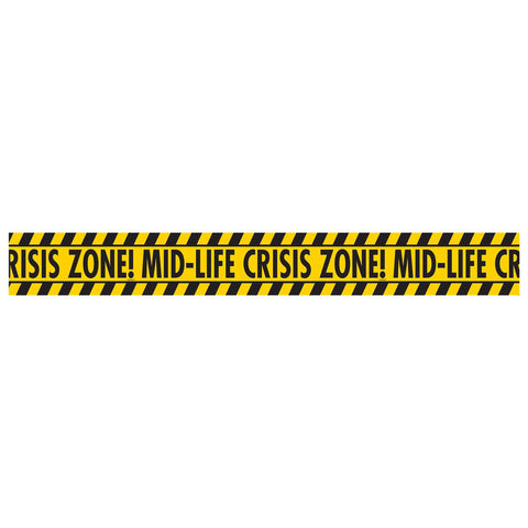 Mid-Life Crisis 45' x 3"  yellow and black Caution Tape