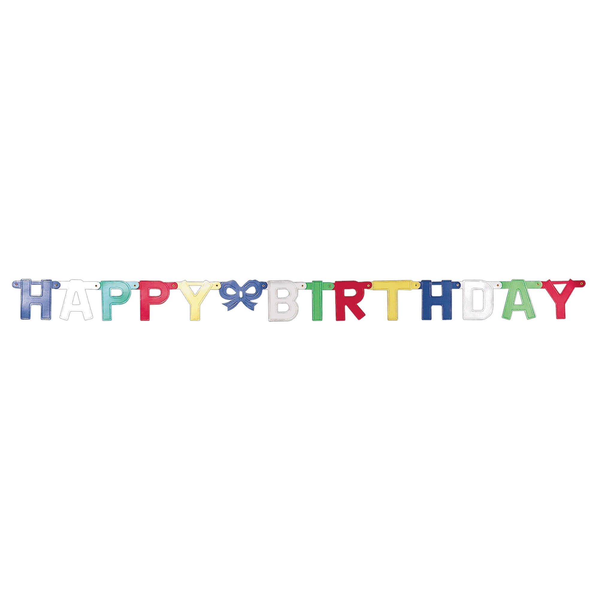 Large Happy Birthday Multicolored Letter Banner