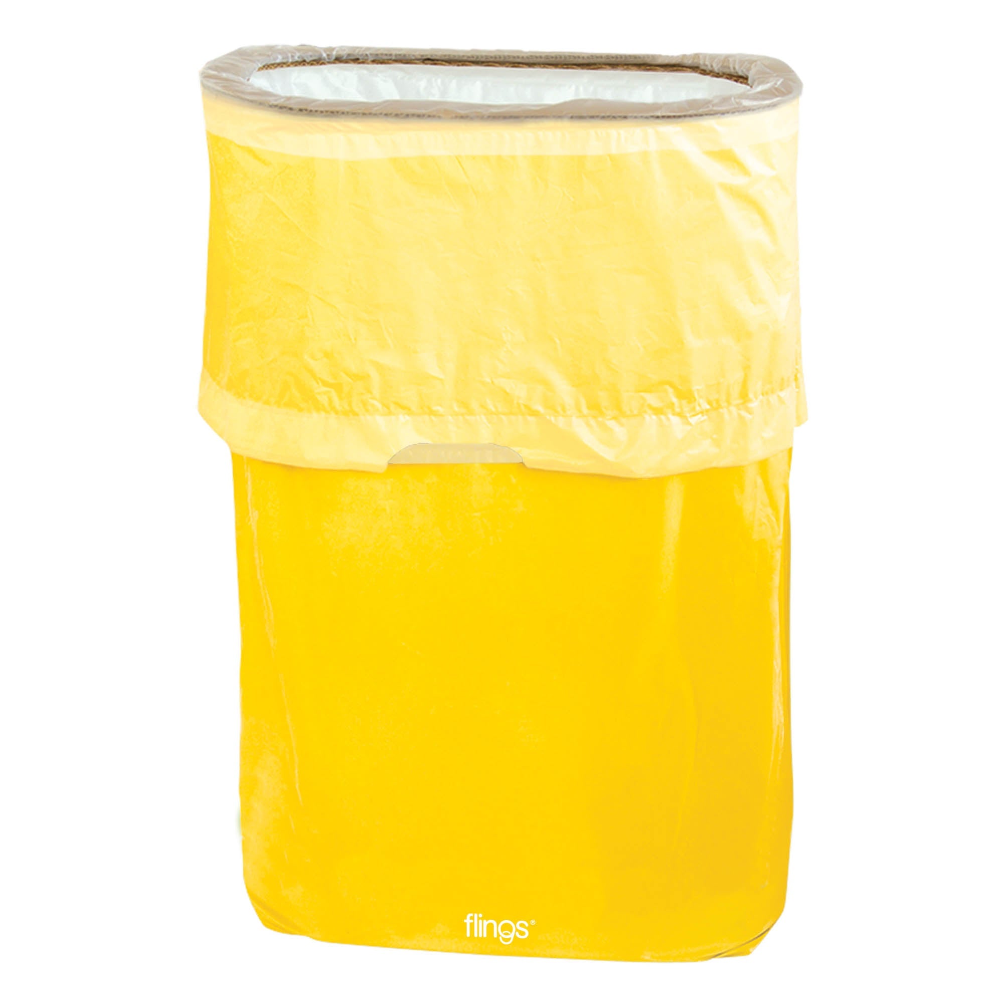 Sunshine Yellow Flings Pop-up Disposable Trash Bin