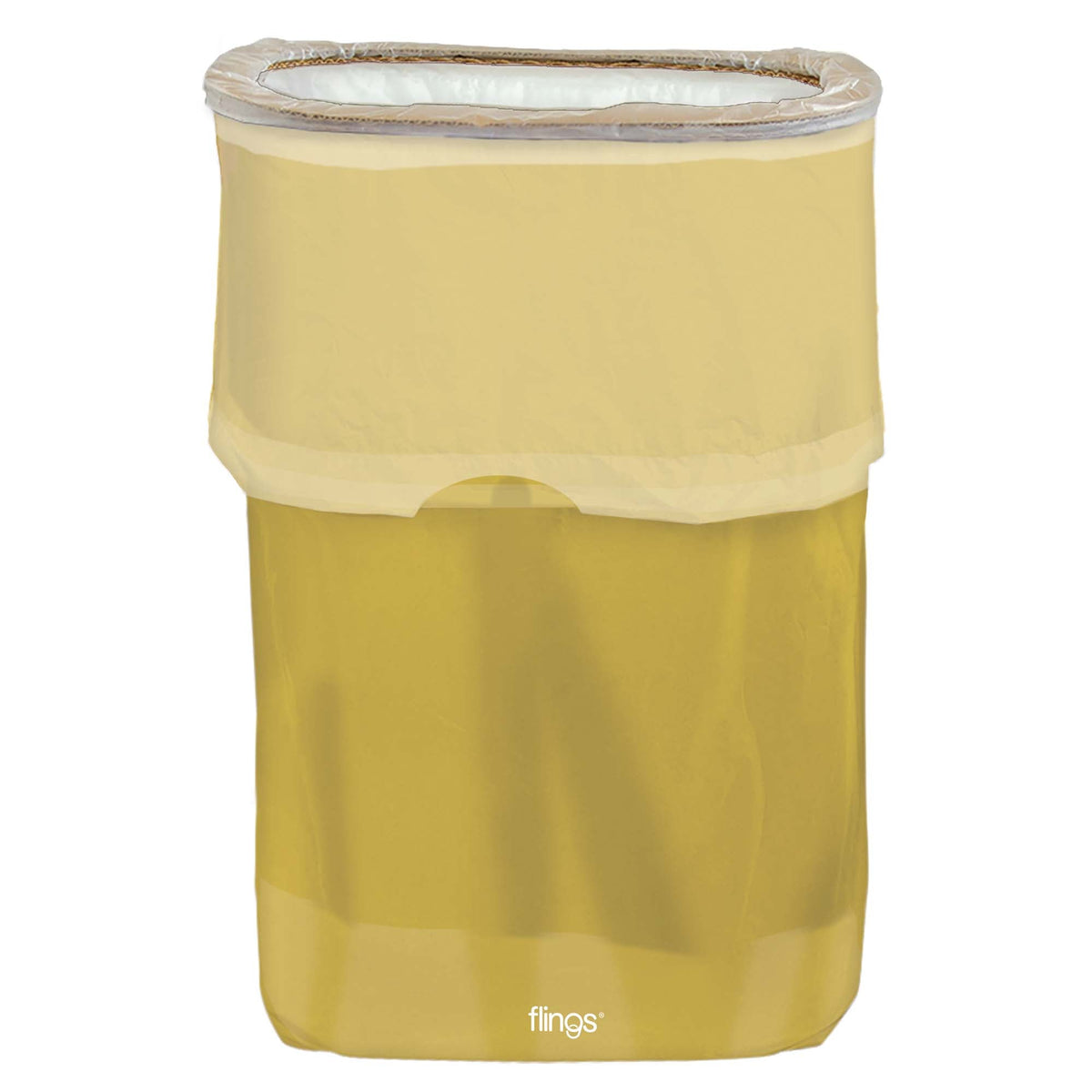 Gold Flings Pop-Up Disposable Trash Bin
