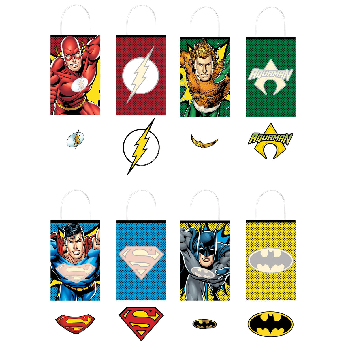 Justice League Heroes Unite Create Your Own Bag 8 1/2"h X 5 1/4"w X 3 1/4"d