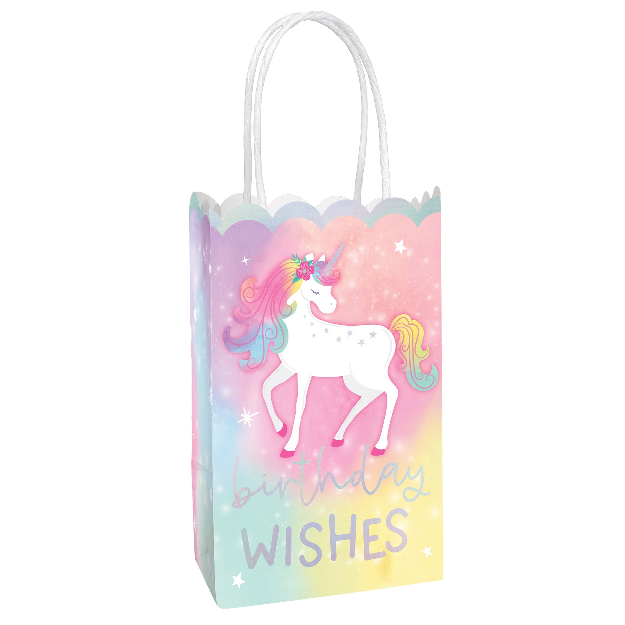 Enchanted Unicorn Glitter 8 1/4" x 5" x 3 1/4" Treat Bag