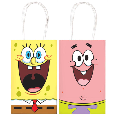 SpongeBob Favor Bag  8 pack of Printed Kraft Bags 8 1/2" x 5 1/4" x 3 1/4"