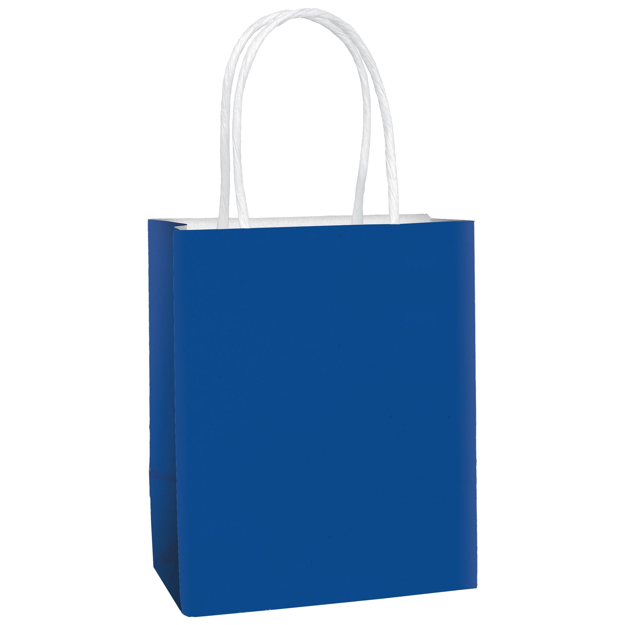 Bright Royal Blue Cub Sized Kraft Bags  8 1/2" H x 5 1/4" W x 3 1/2" D