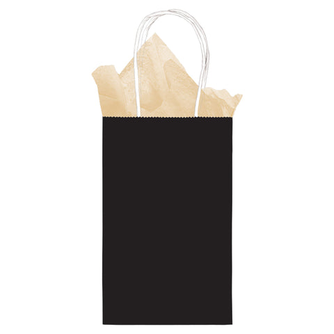 Black Cub Sized Kraft Bags  8 1/2" H x 5 1/4" W x 3 1/2" D