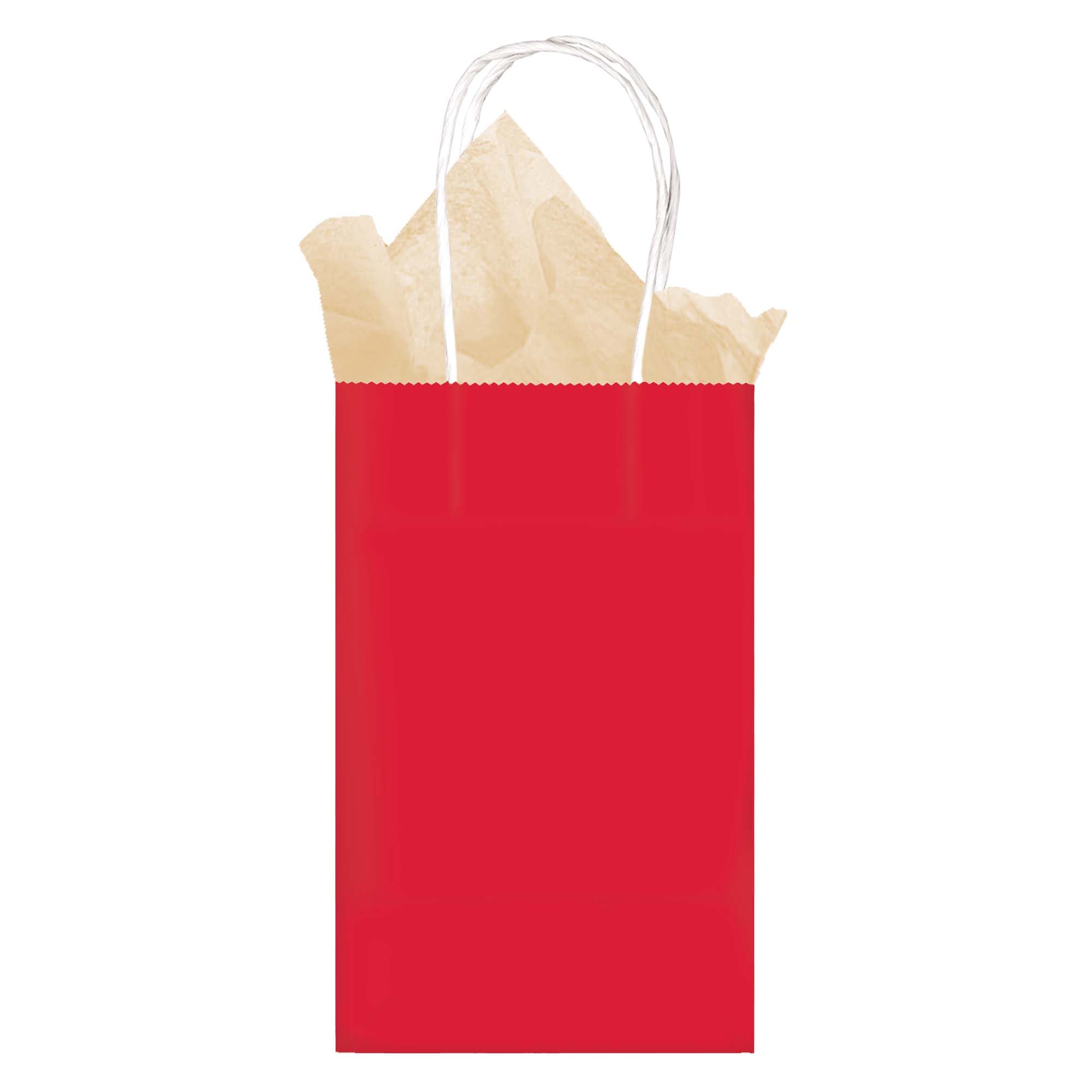 Red Cub Sized Kraft Bags  8 1/2" H x 5 1/4" W x 3 1/2" D