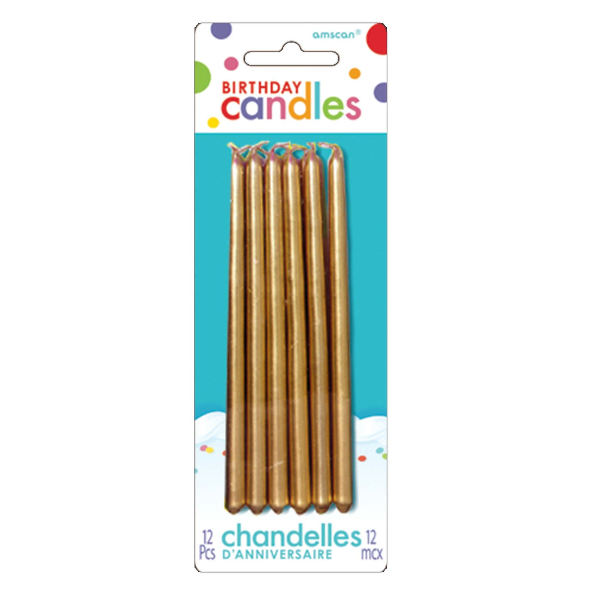 Birthday Gold Mini 5" Taper Candles