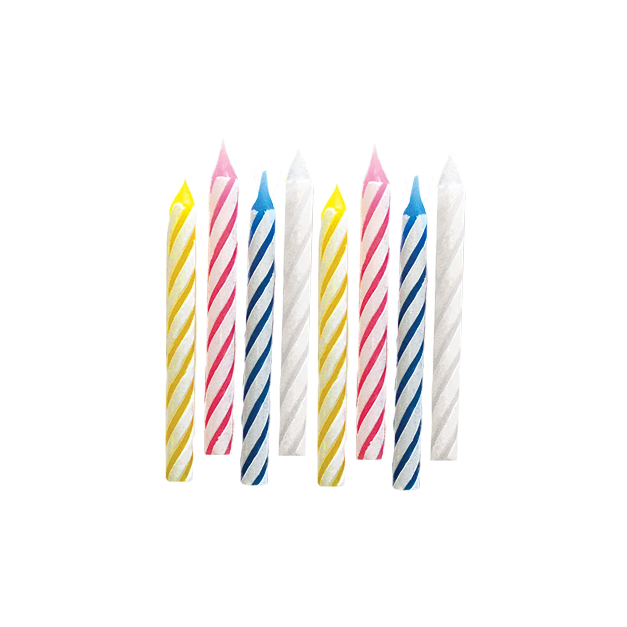 Pastel Candy Stripe Spiral Candles