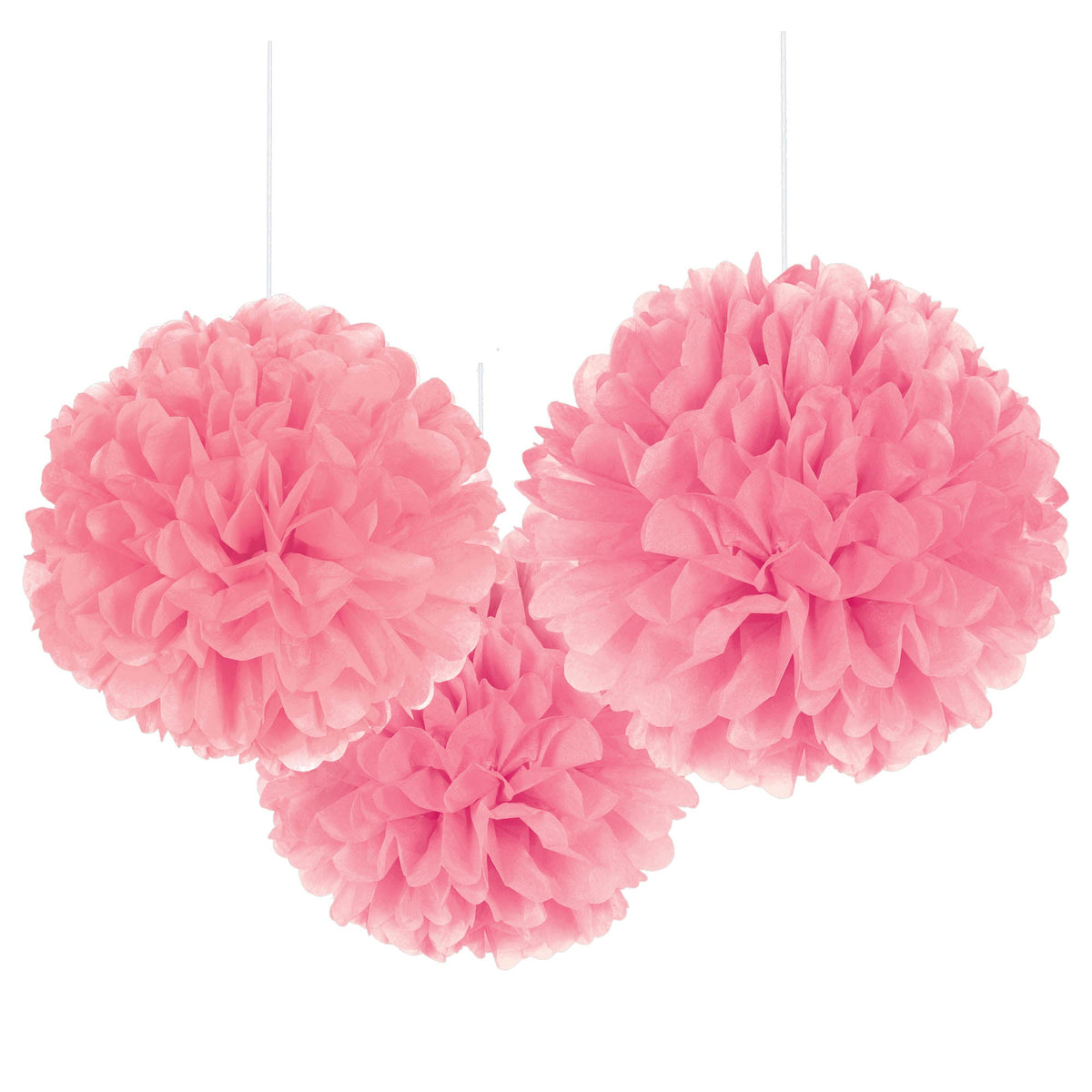 Pink Fluffy 16" Tissue Decorations