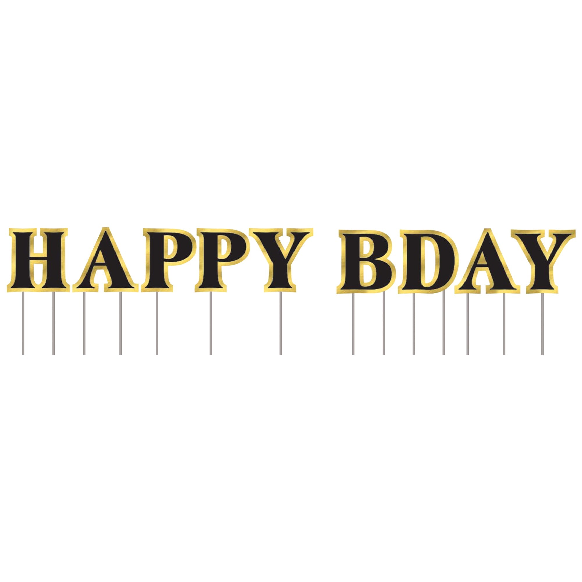 Happy Birthday Better with Age 9 piece  10 1/2" - 15 3/4" letter size Birthday Yard Sign