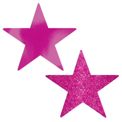 Star Cutouts 5" Bright Pink pack of 5