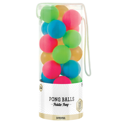Neon 24 Count Ping Pong Balls
