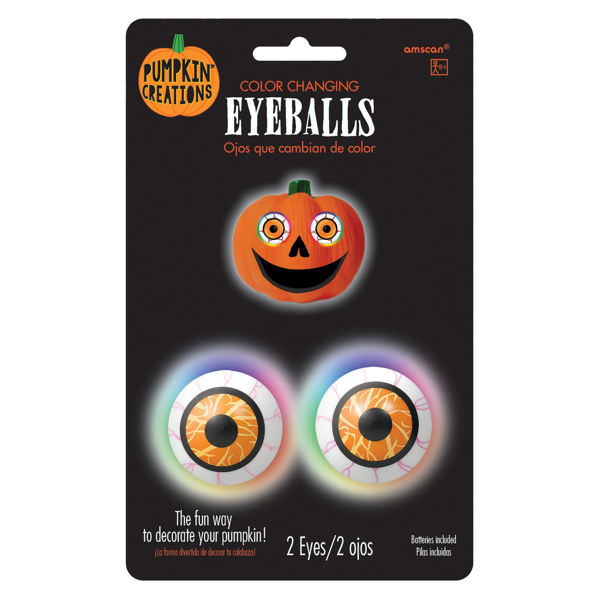 Color Changing Pumpkin Eyeballs Light