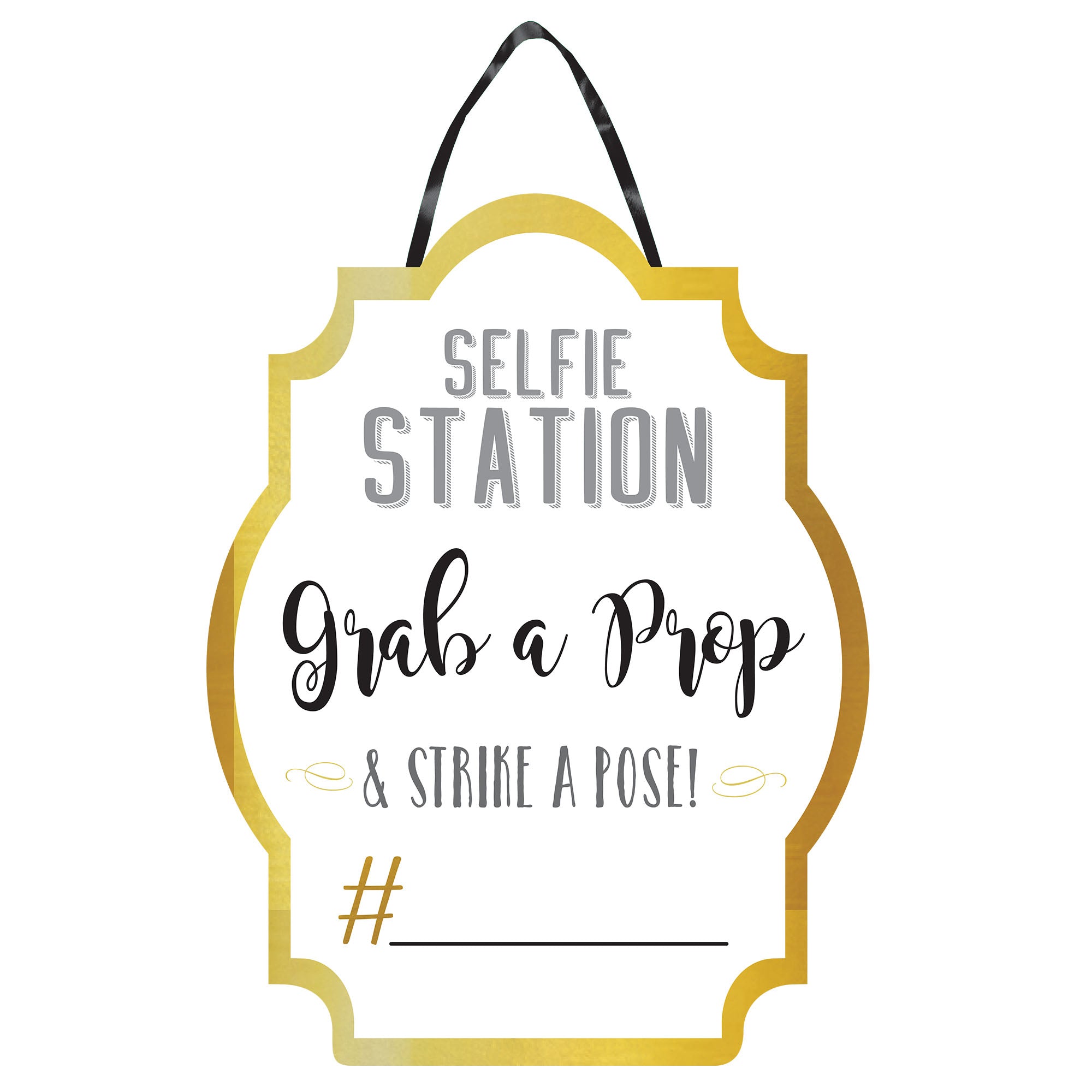Photo Booth "Grab a Prop"  Selfie Station Sign 15" x 11 3/8"