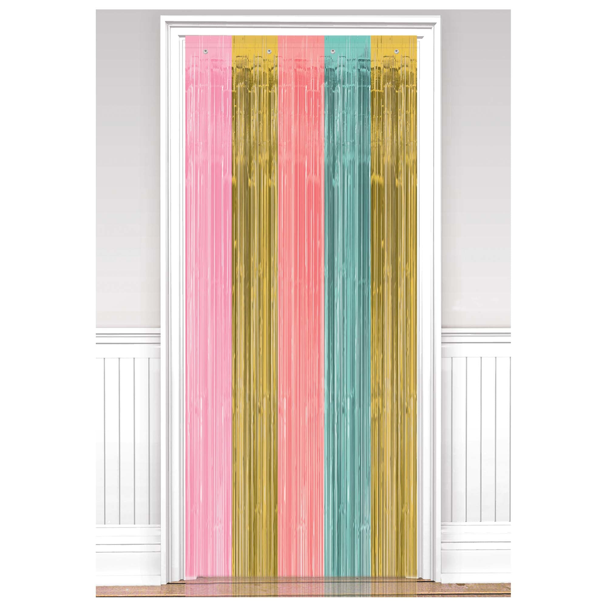 Multicolored Pastel Plastic Door Curtain