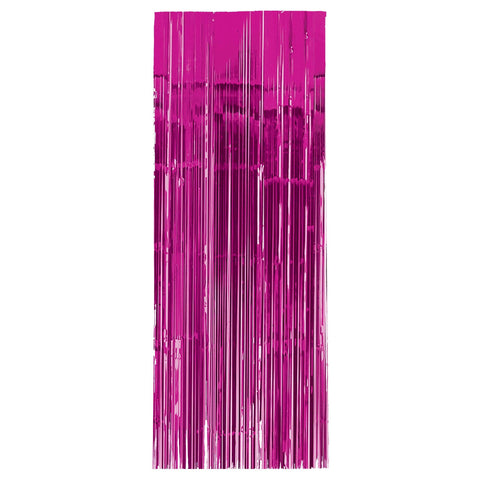 Bright Pink Metallic Curtain