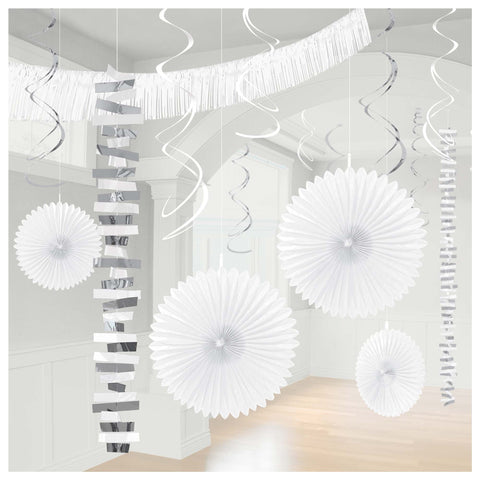 White Paper and Foil 18 piece Decorating Kit