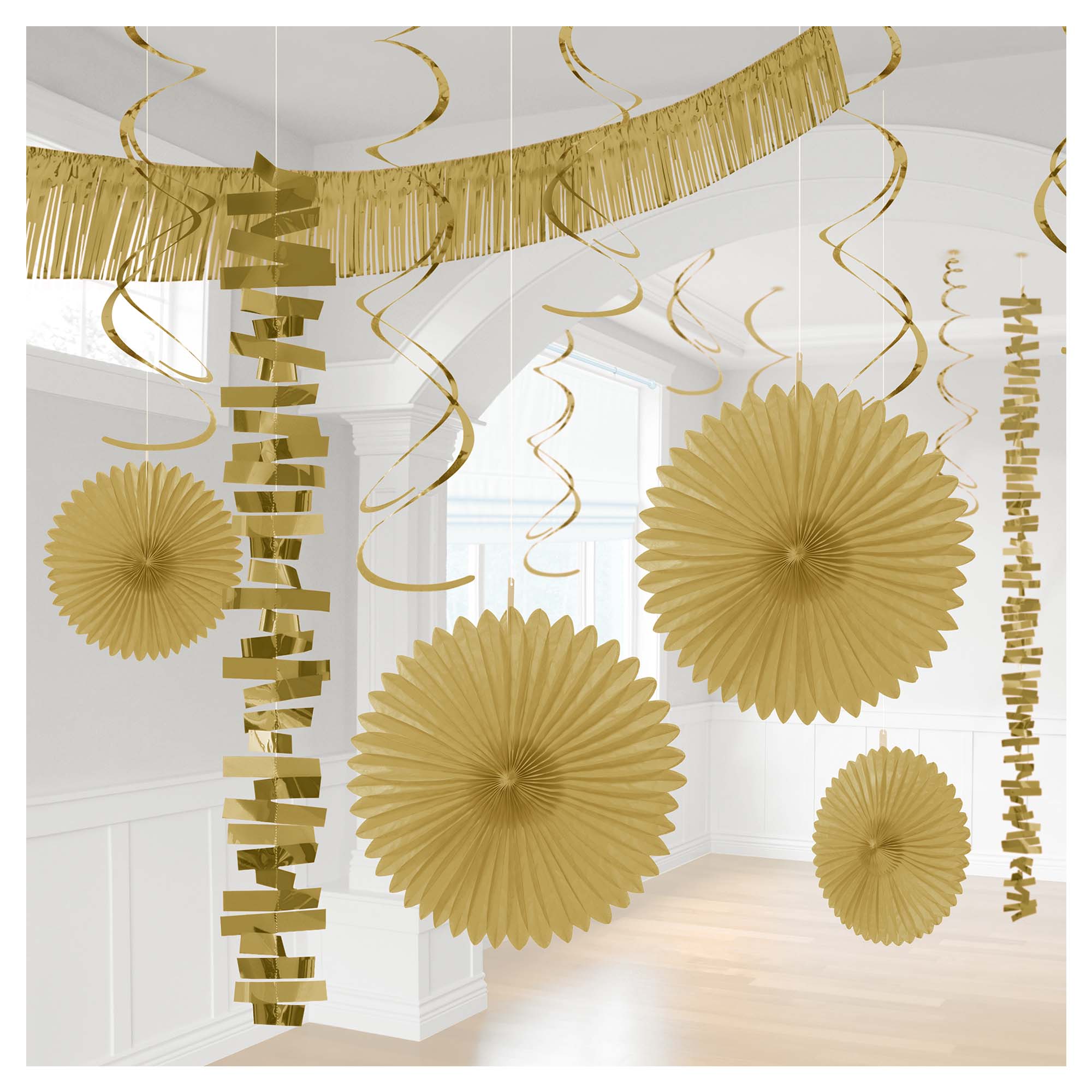 Gold Paper and Foil 18 piece Decorating Kit