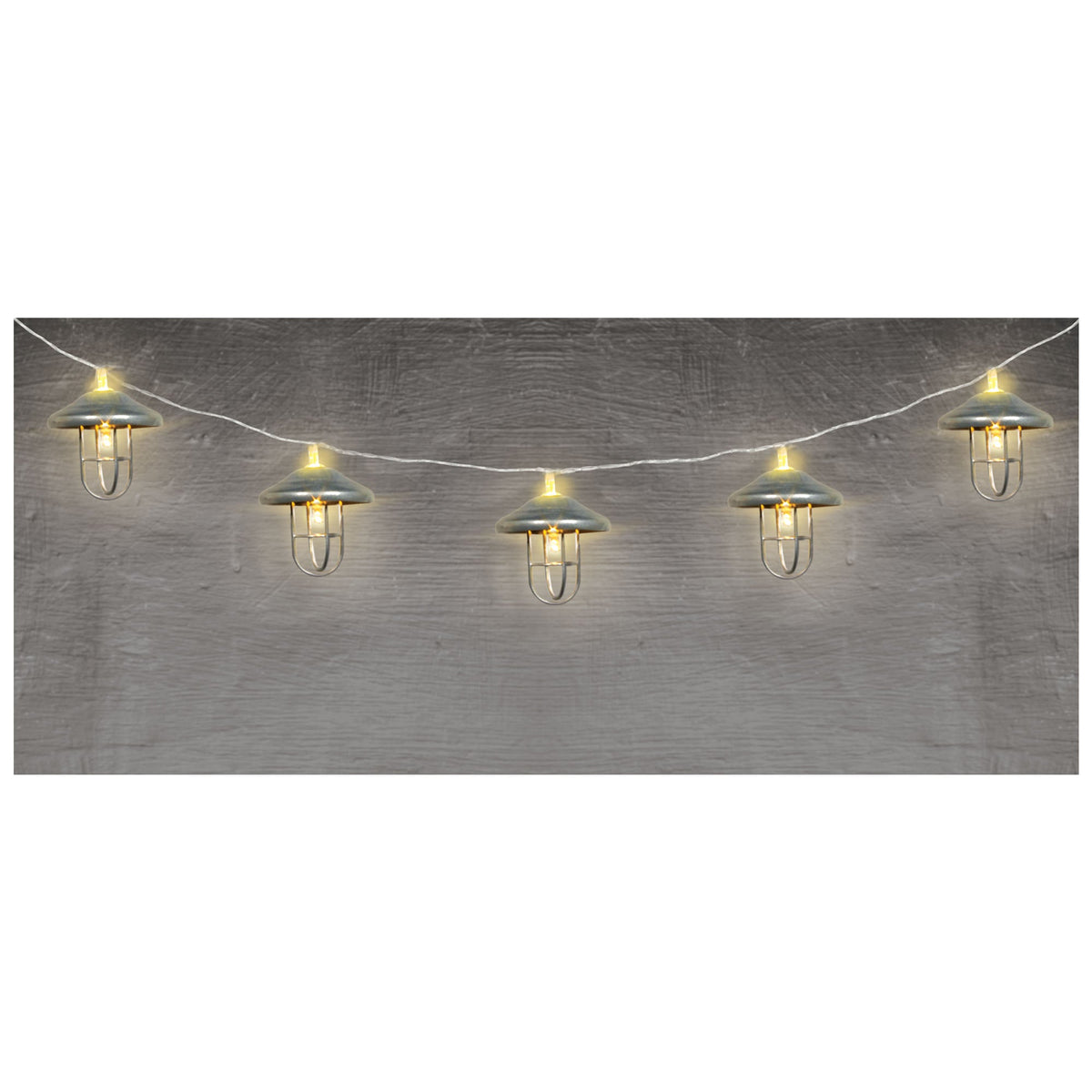 Metal Cage Battery Operated 5'  LED String Lights