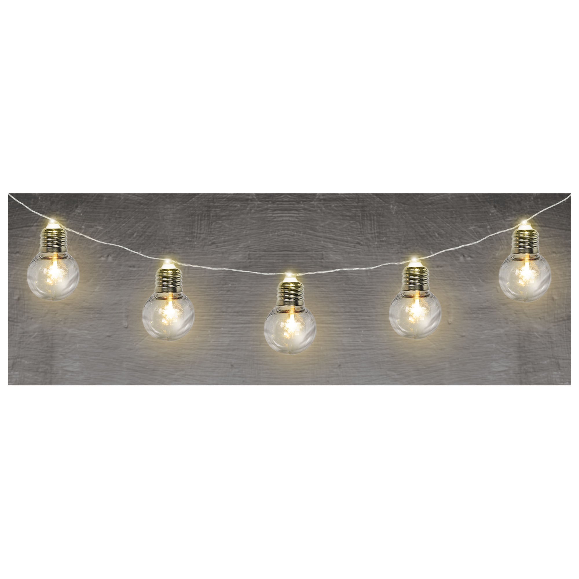 Clear Bulb Battery Operated LED String Lights