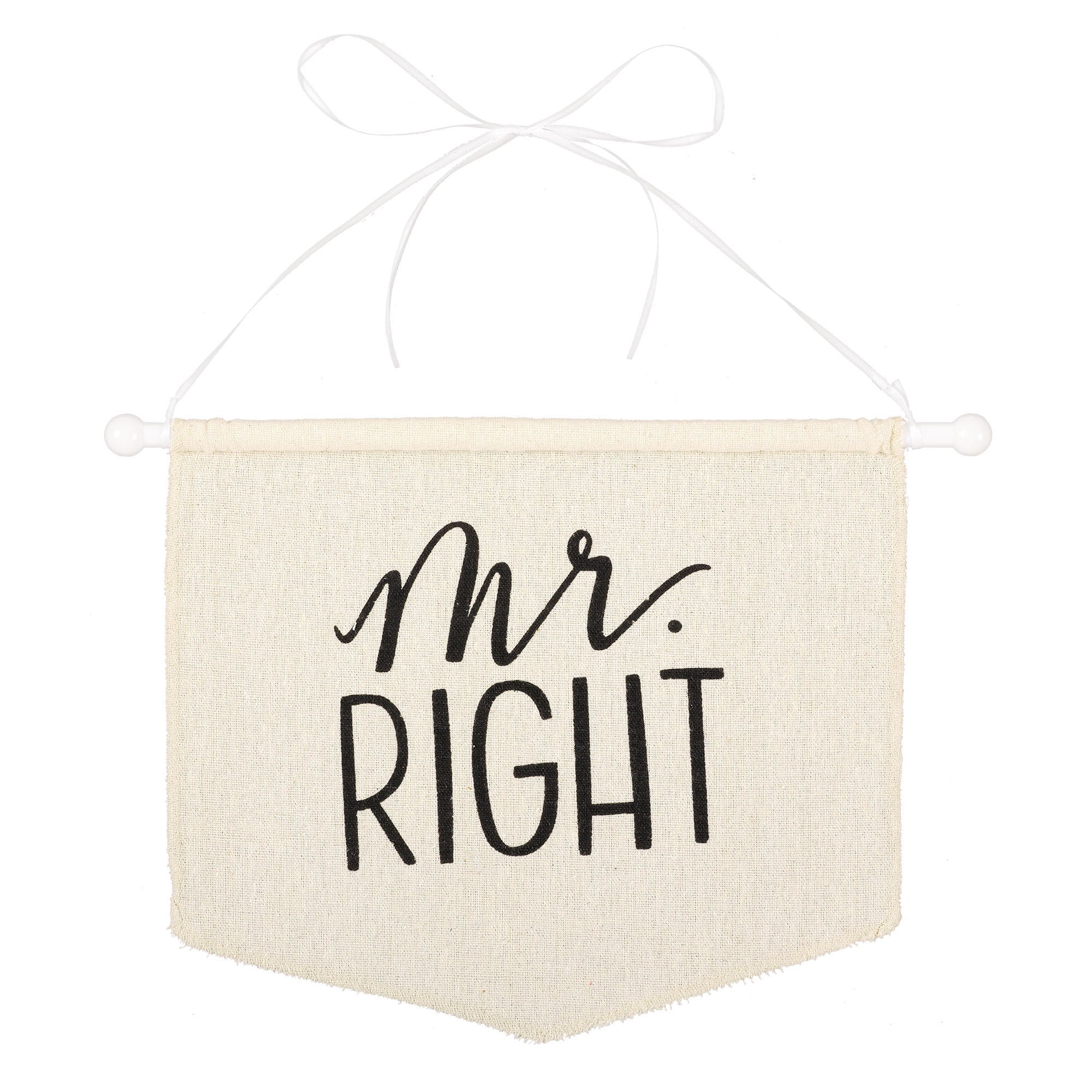 "Mr. Right" Canvas 9" x 11" Chair Sign for the Groom