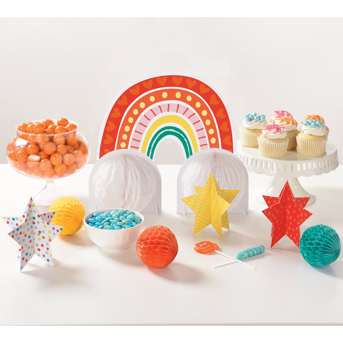 Retro Rainbow Table Decorating Kit