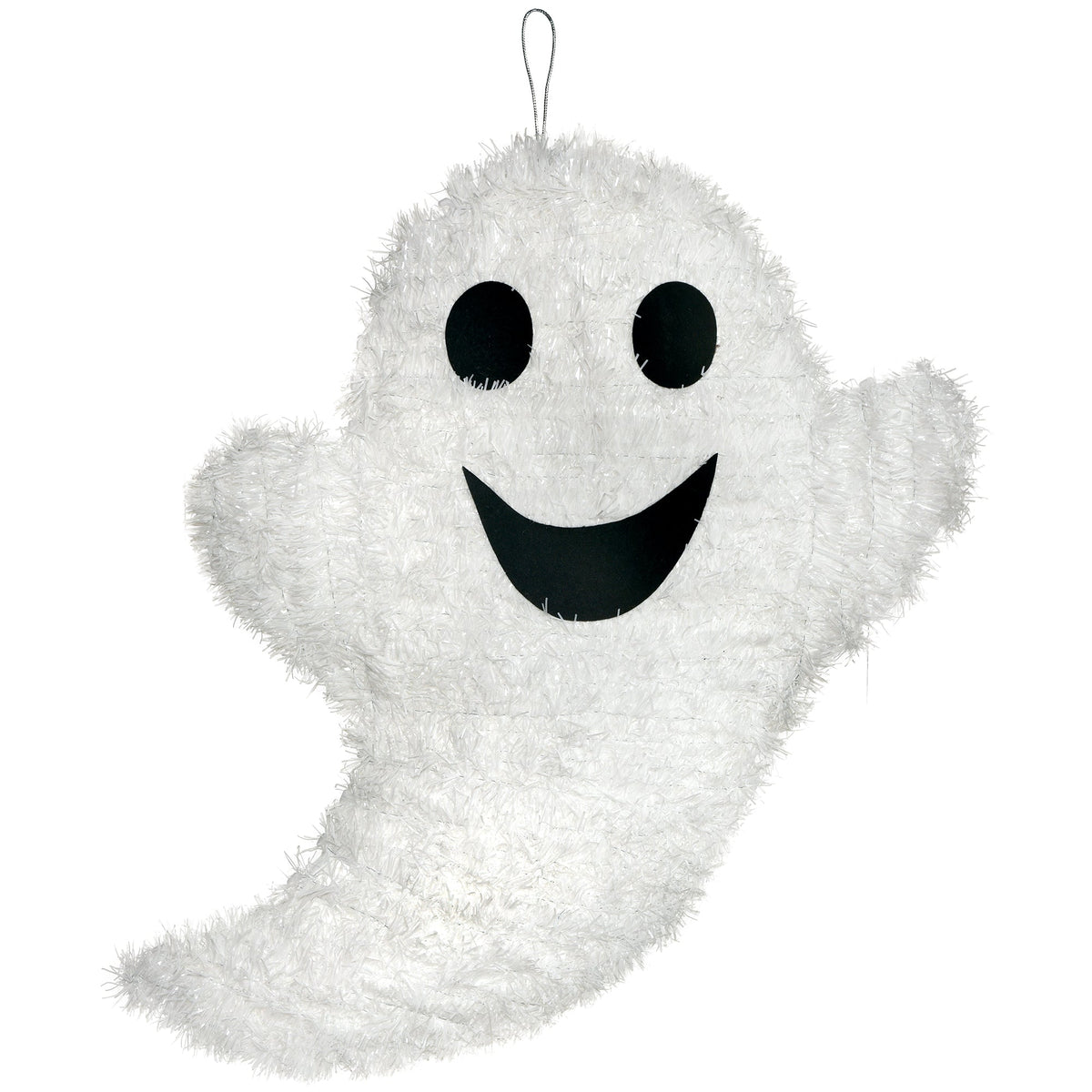 Ghost Tinsel 16 1/2" x 9 5/8" Hanging Decoration