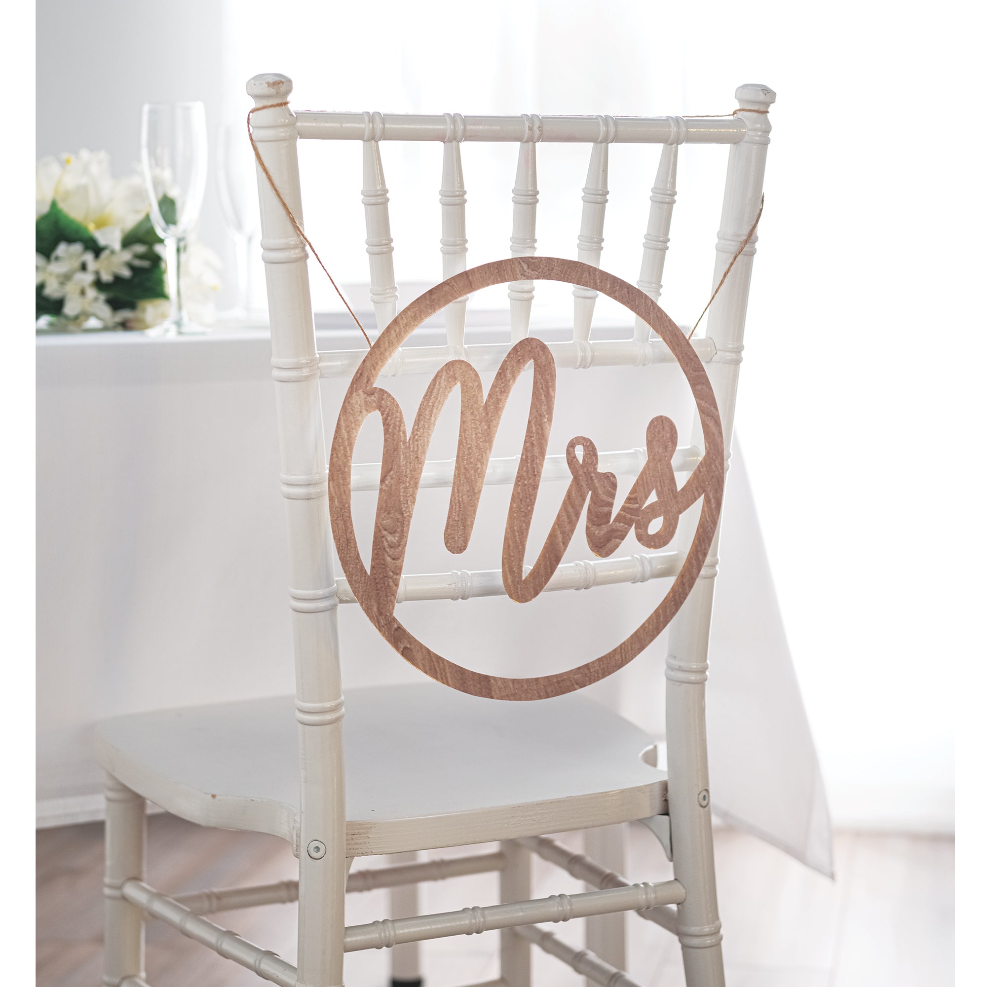 Mrs 11 1/2" Hanging Chair Sign