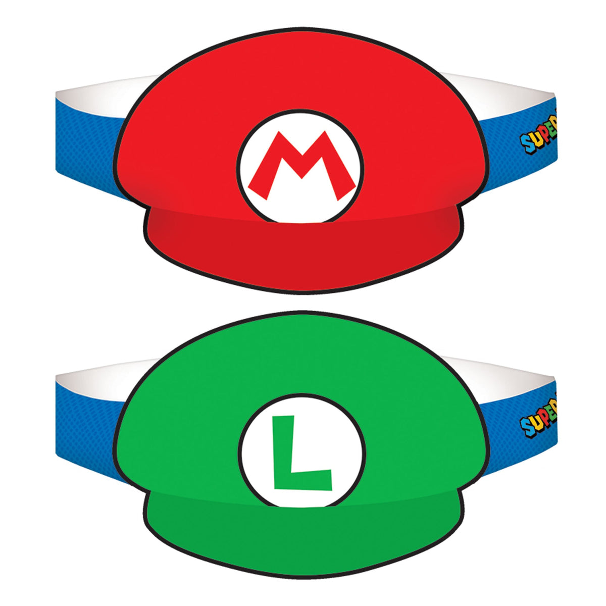 Super Mario Brothers™ 8 pack of Paper Hats