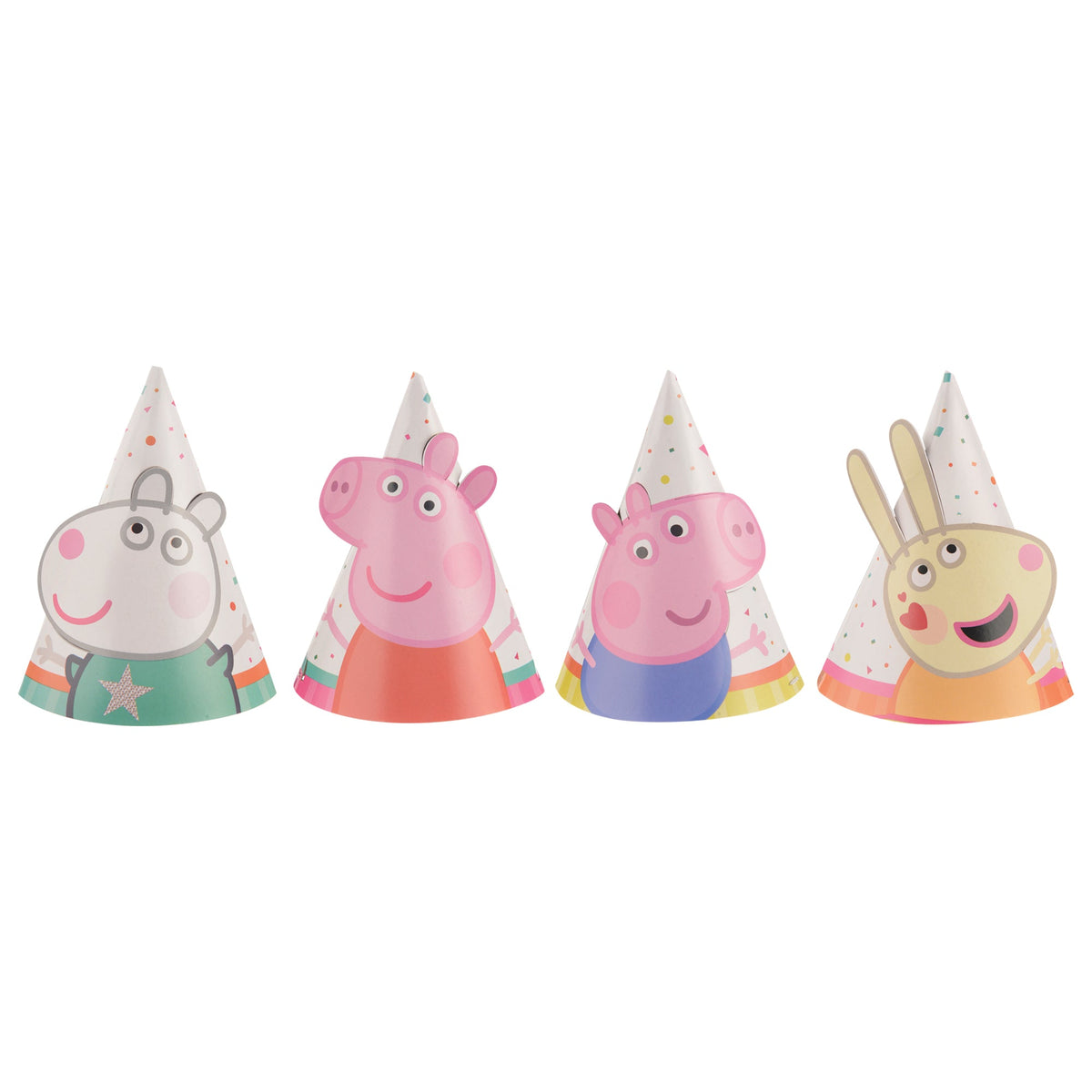 Peppa Pig Confetti Party 3 4/6" Party Hats