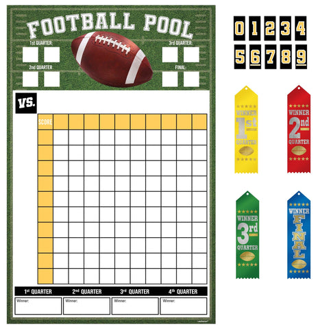 Football Pool Game with Award Ribbons