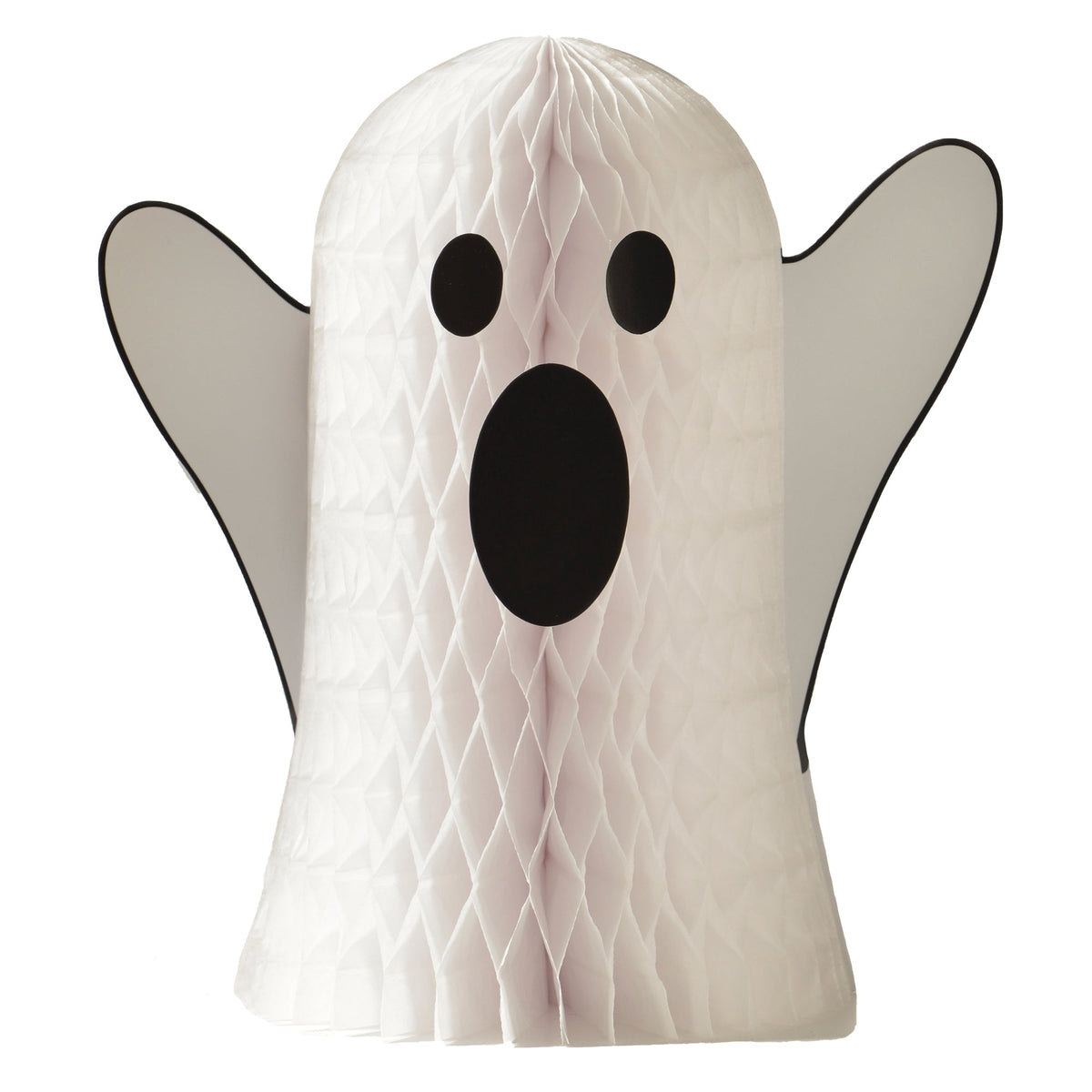 Family Friendly Ghost 13 1/2" x 12 5/8" Honeycomb Centerpiece