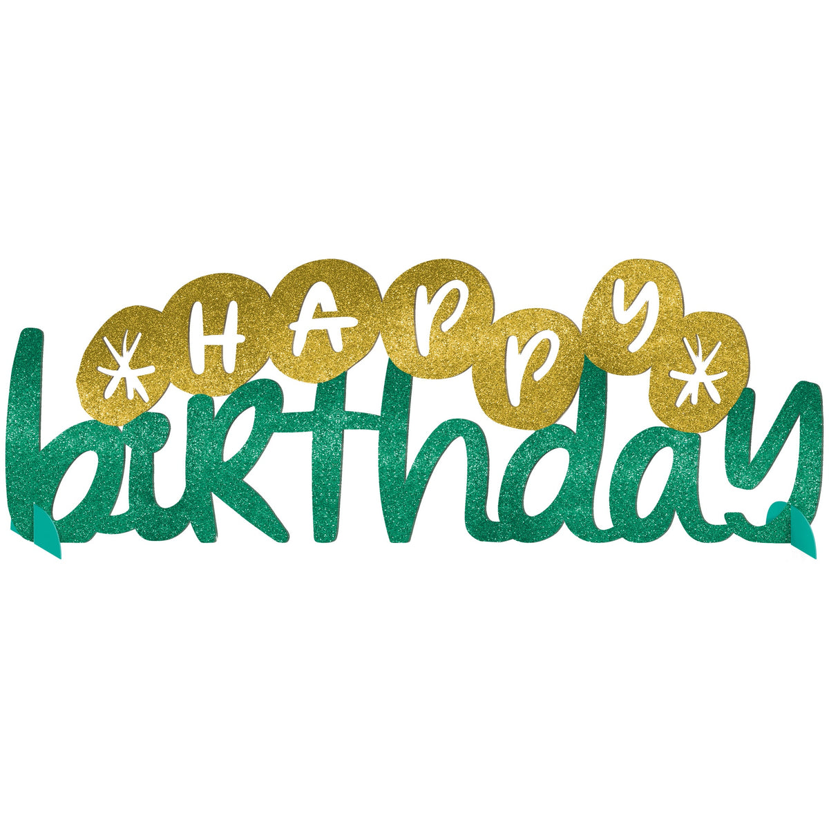 Happy Birthday Happy Cake Day Glitter 4 7/8" x 14" Table Centerpiece
