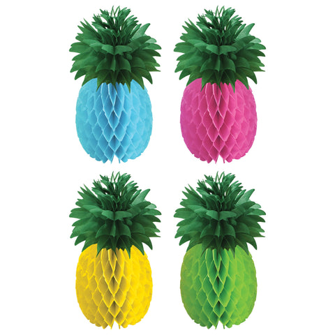 Pineapple Honeycomb  4 pack of 11 1/2" Centerpieces