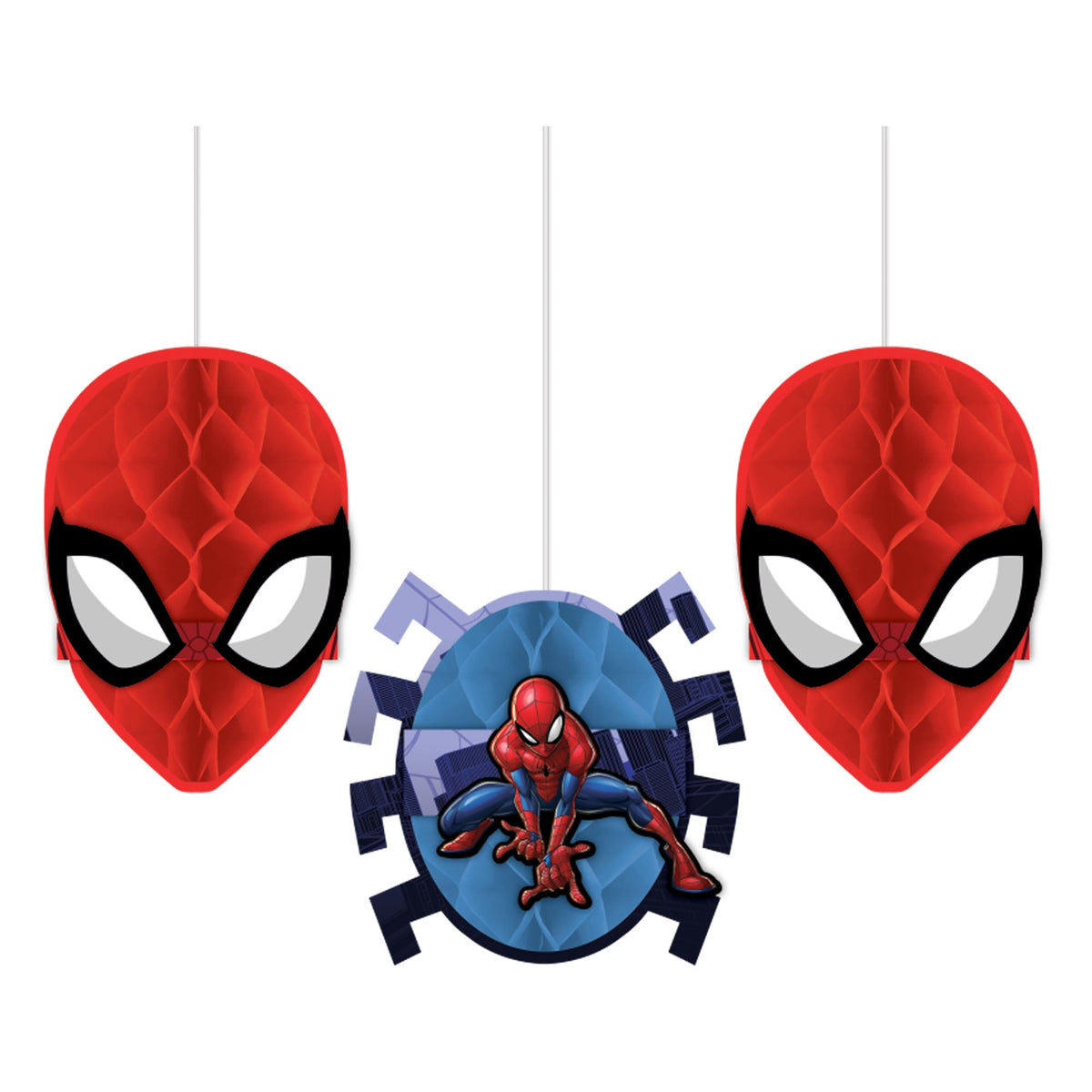 Spider-Man Webbed Wonder 3 pack of 7" Honeycomb Decorations