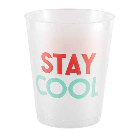 Just Chillin' 14 oz. Frosted Plastic Tumblers