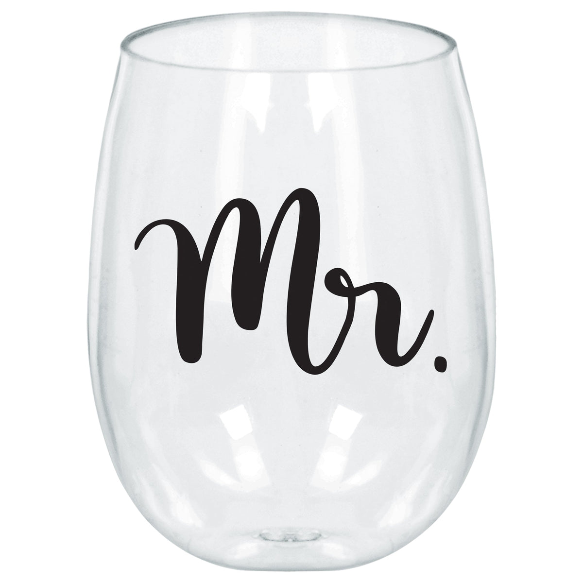 "Mr." Stemless 17.9 oz. Wine Glass