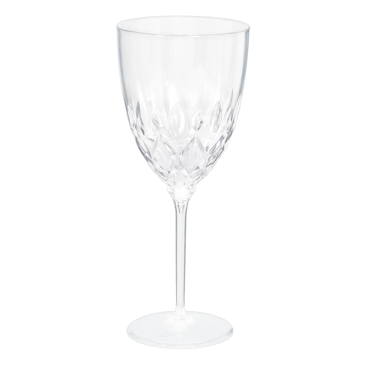 Crystal Look Clear Plastic 8oz. Wine Glasses