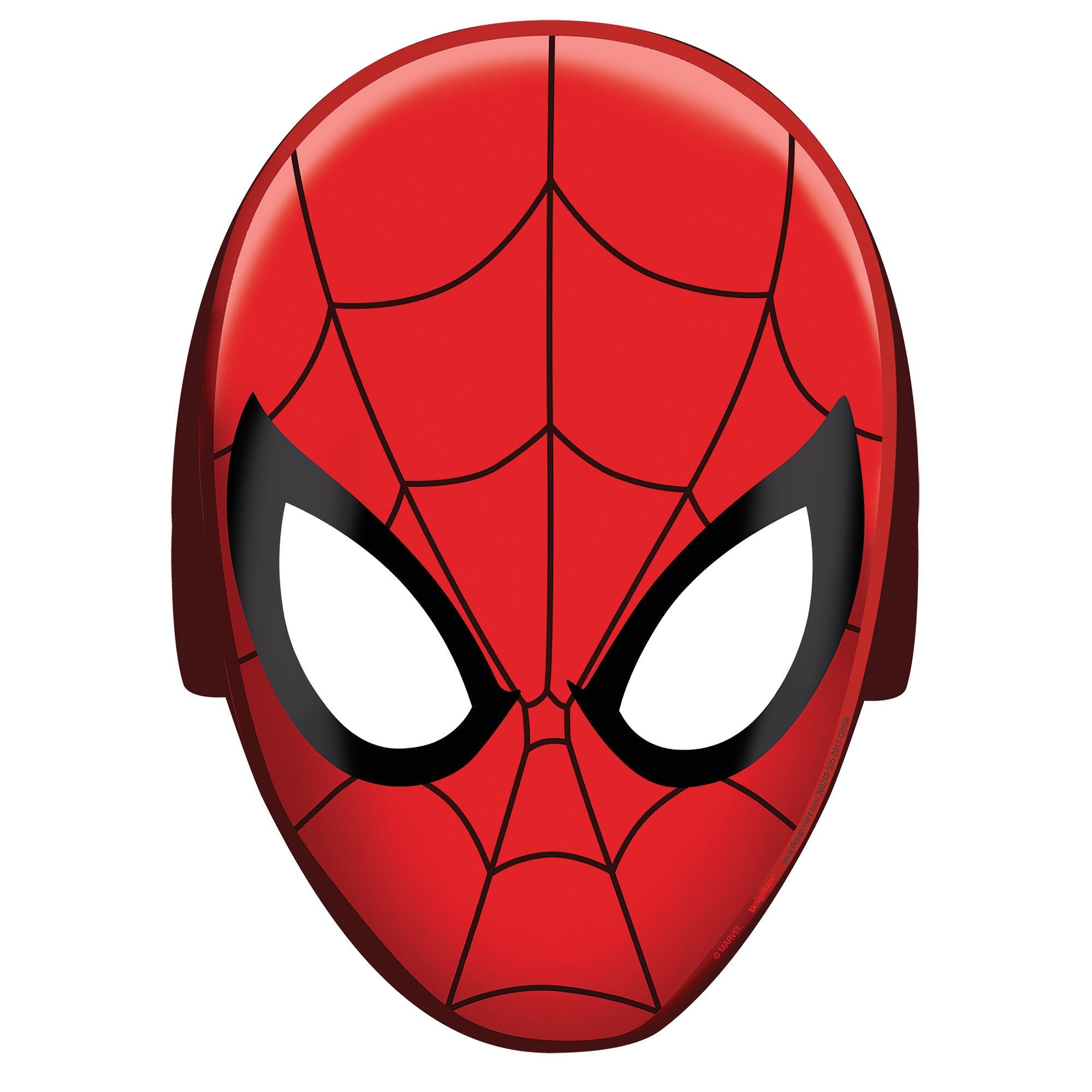 Spider-Man Webbed Wonder 10 1/4" x 7 2/5" package of 8 Paper Masks