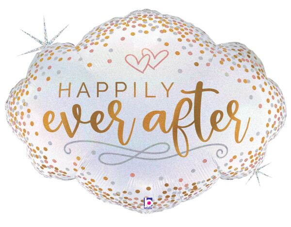 Happily Ever After Confetti 36 inch Mylar