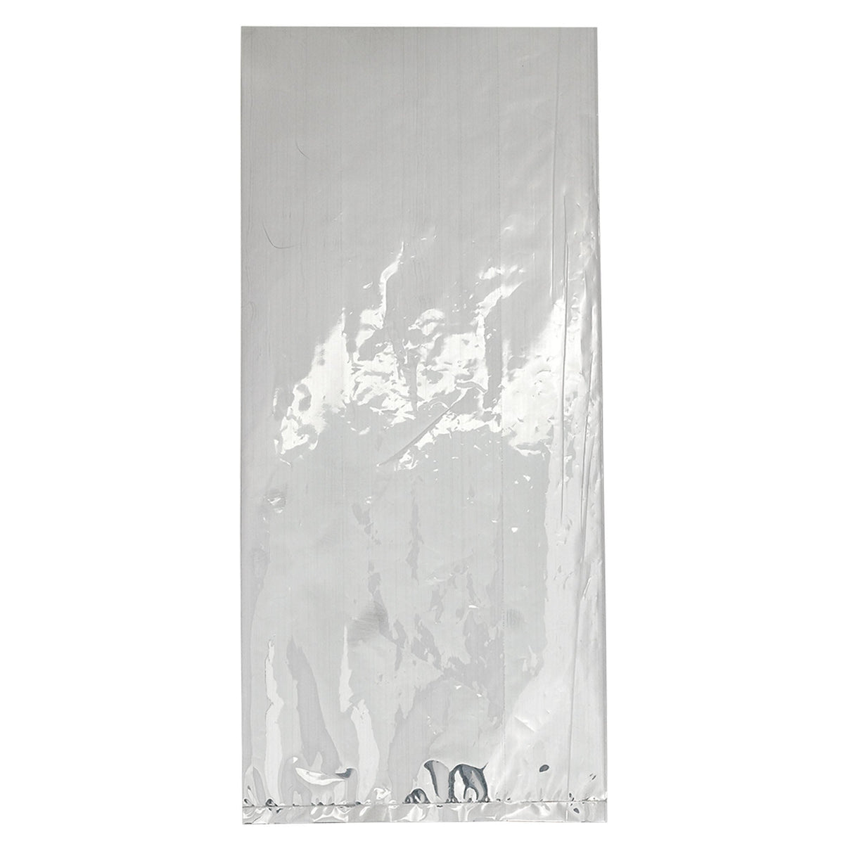Silver Foil 9 1/2"H x 4"W x 2"D Party Bags package of 25