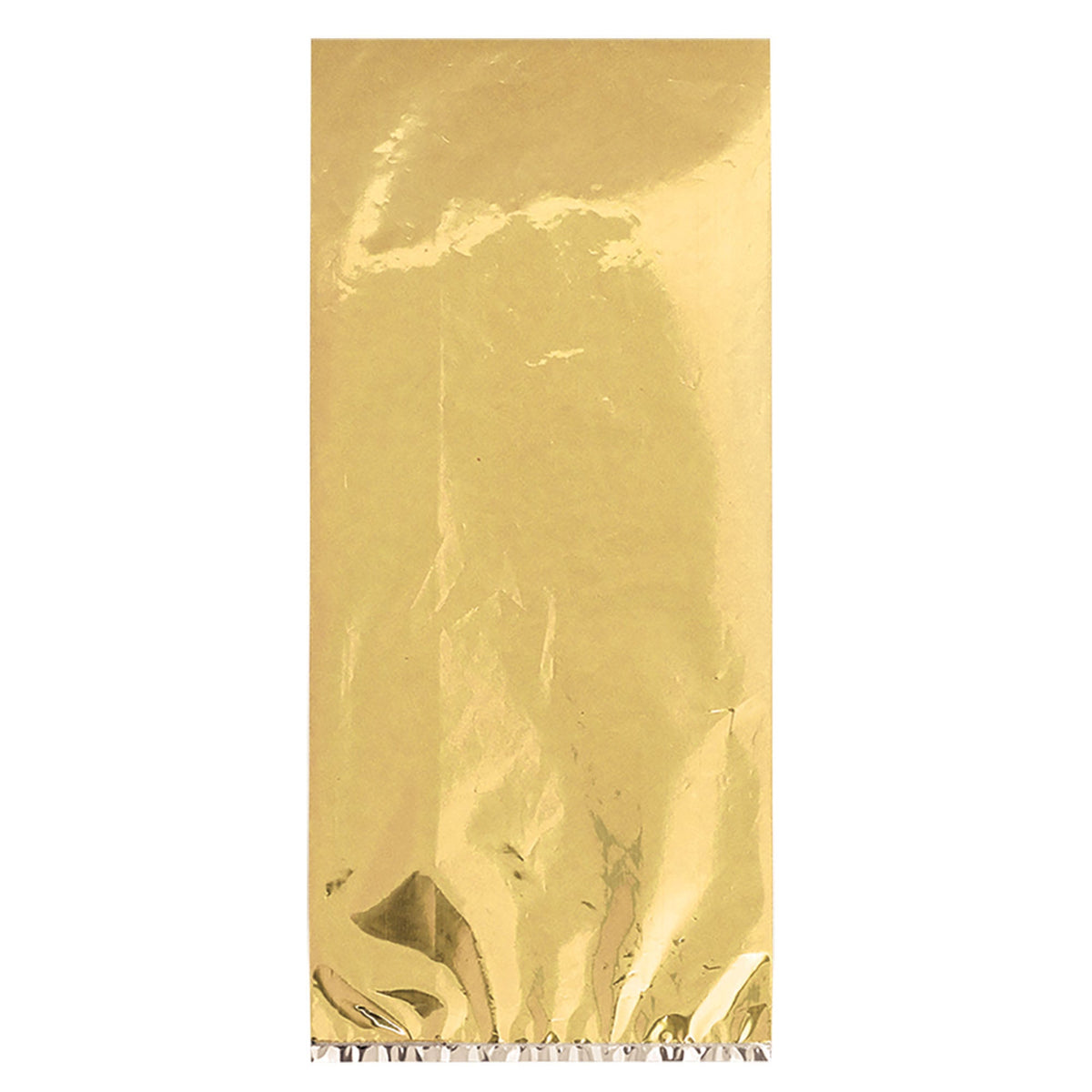 Gold Foil  9 1/2"H x 4"W x 2"D Party Bags package of 25