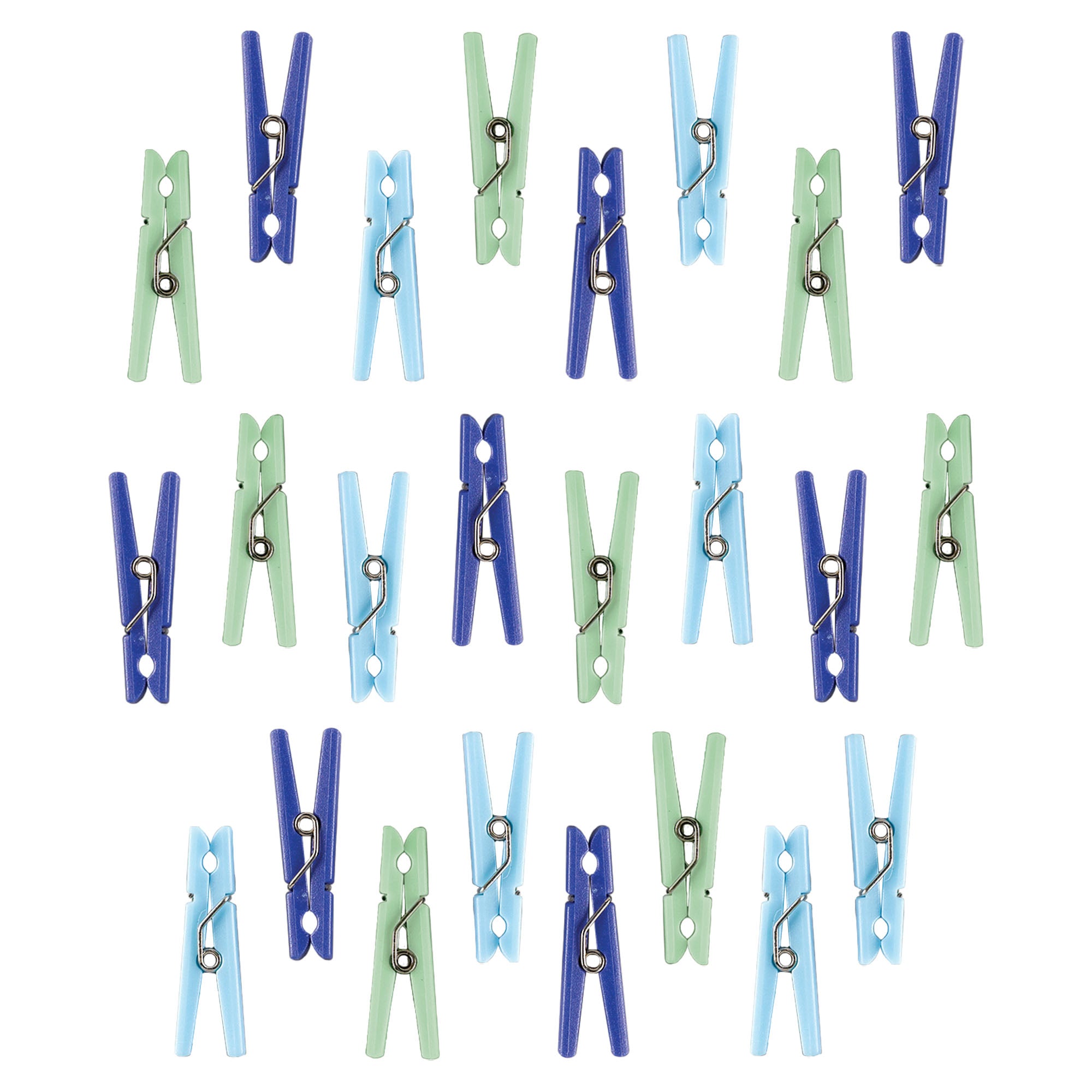 Baby Shower Blue Clothespins 1 3/8" x 3/8"  Favors package of 24