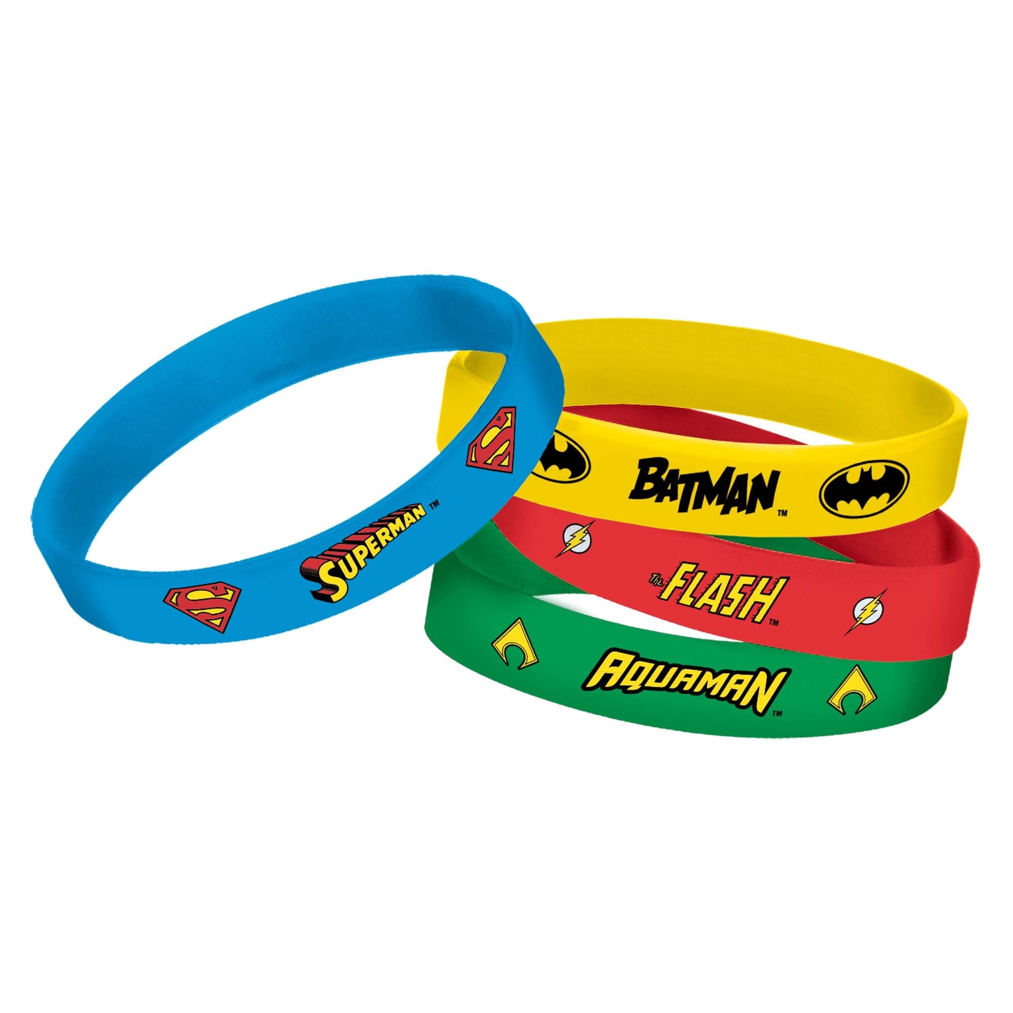Justice League Heroes Unite™ Rubber Bracelets Package of 4