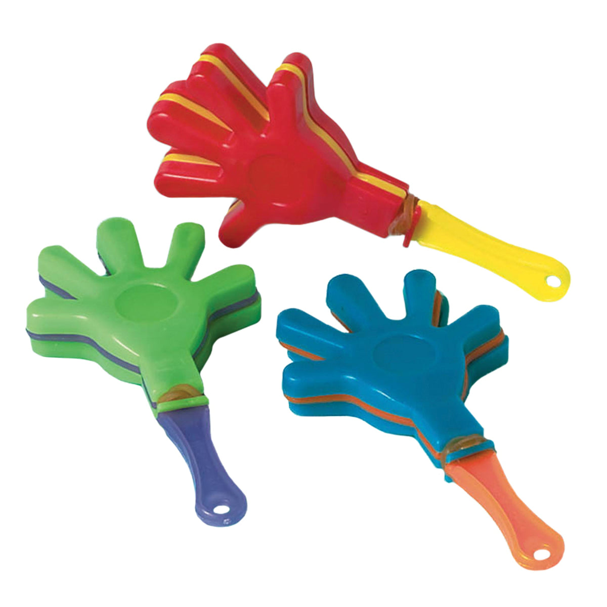 Mini Hand Clappers 3 1/2" x 1 3/4" x 3/8" Party Favors package of 12