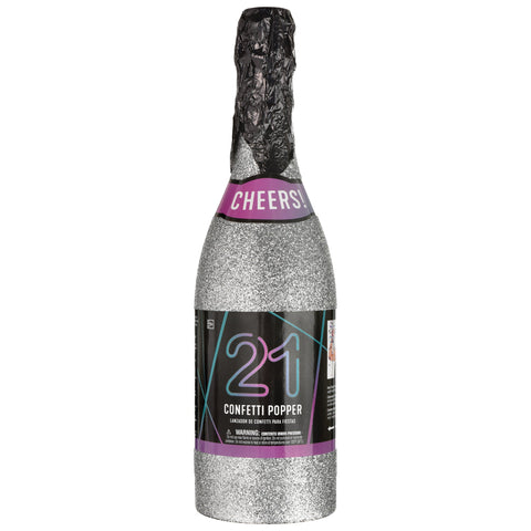 Finally 21 Confetti Bottle Popper  12 3/4"