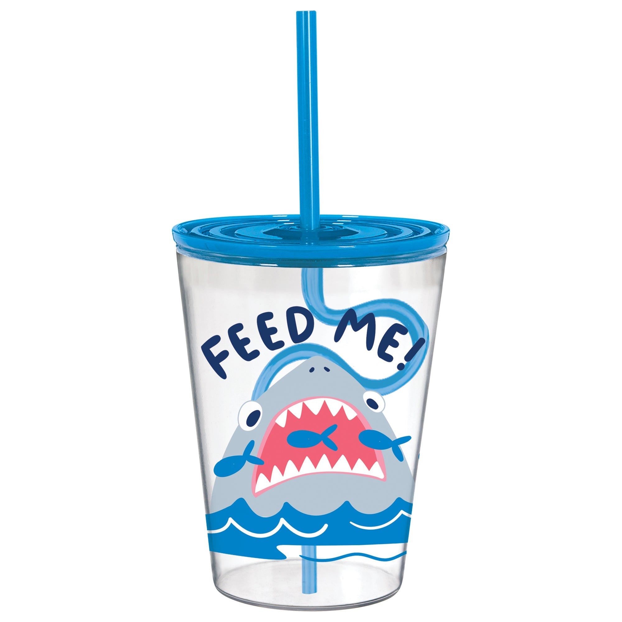 Shark 18 oz Tumbler with Silly Straw